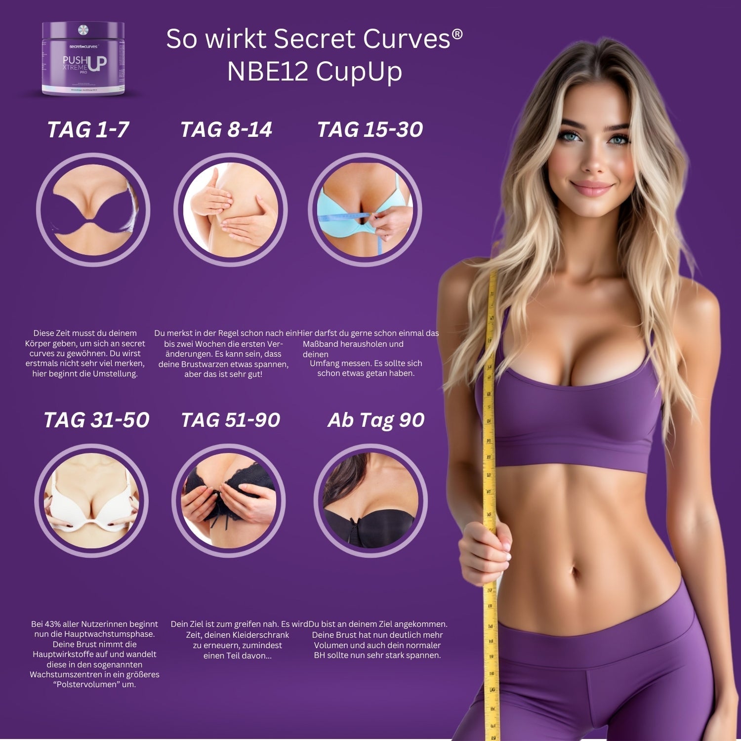 NEU! Secret Curves Push-Up Creme Pro 5X Elixier. Exklusive Bio Kokos oder Shea Formel