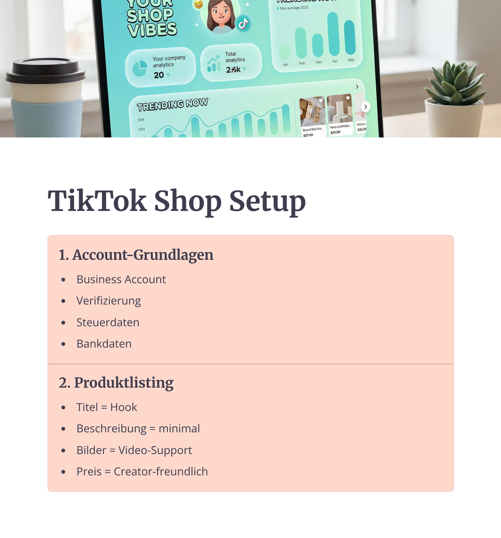 TikTok Shop Masterclass für (Shopify) Seller. Die komplette Masterclass von 7 stelligen Sellern, die jedes 5.000€ Coaching schlägt!