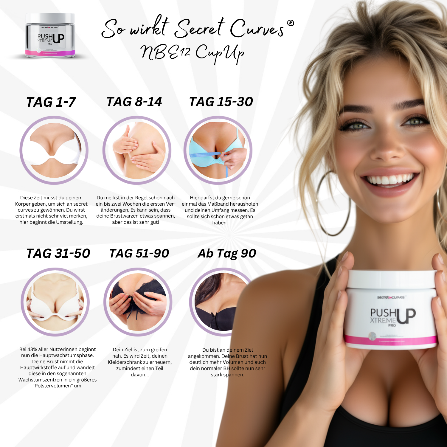 NEU! Secret Curves Push-Up Creme Pro Extreme 125ml – für eine natürlich vollere und straffere Brust in wenigen Wochen