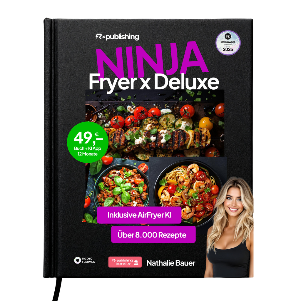 Neu, Limitiert: AirFryer Blitzrezepte+Band 1,2,3 & App. 22.000 Rezepte. 12 Monate on Demand + 3 Bücher
