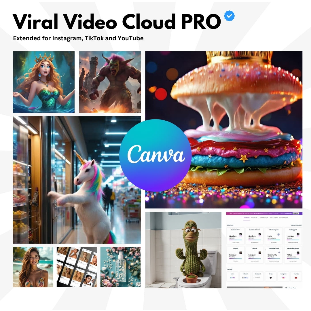 Design Cloud PRO für Canva -  Alle Premium Addons + KI