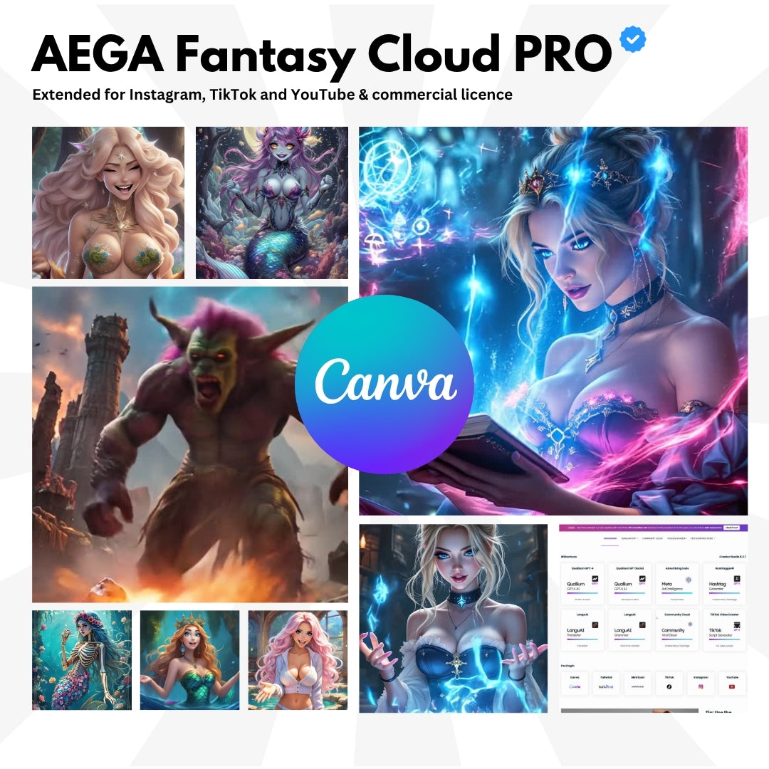 Designcloud PRO X für Canva. Neu! 2025 mit mehr als 20.000 Vorlagen