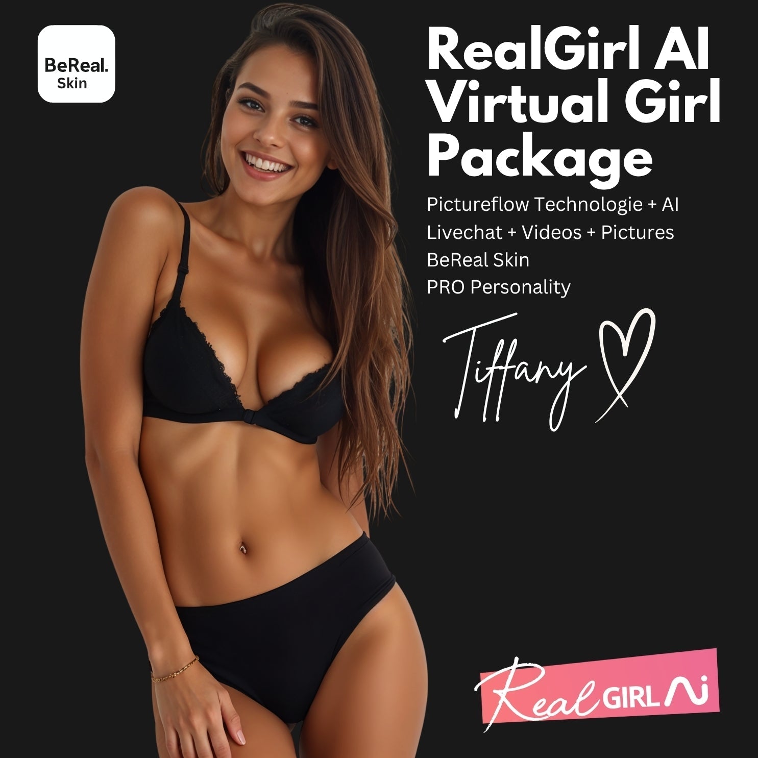 Realgirl AI Tiffany - AI Girl, Chat Date, KI Freundin. Limitiert