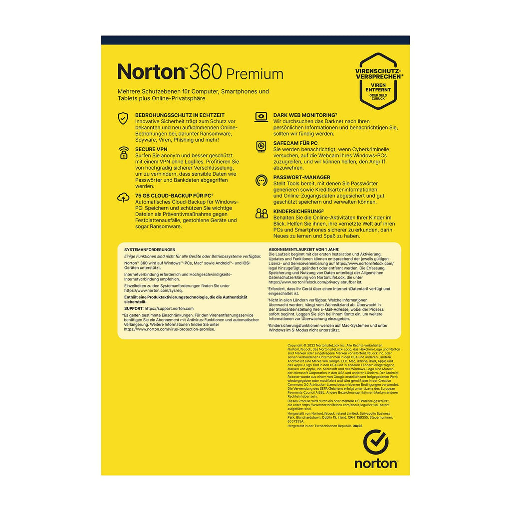 Norton 360 Premium + Utilities Ultimate 2025 | 10 Geräte | 1 Jahr |Aktivierungscode per Email