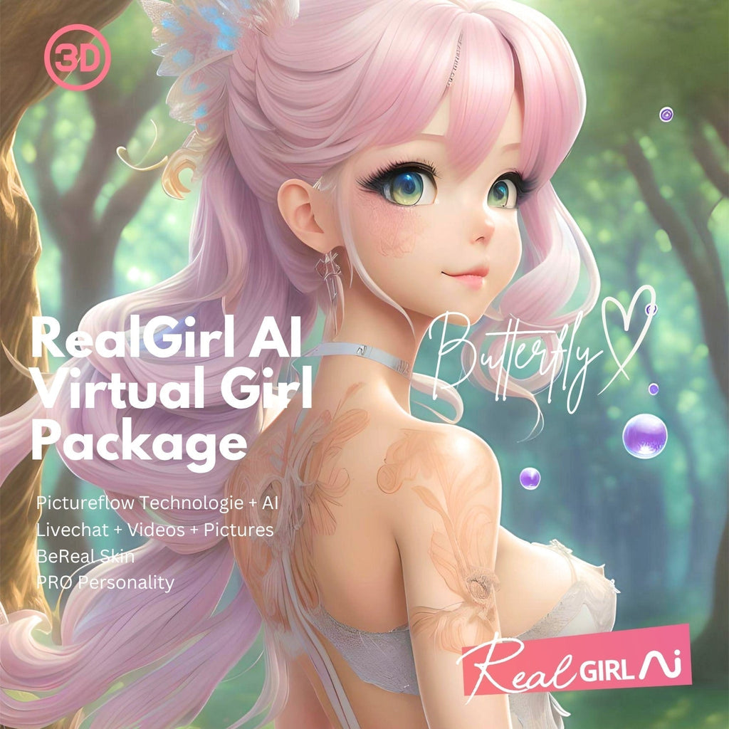 Virtuelle KI Freundin. Realgirl AI Anime - ButterFly 3D