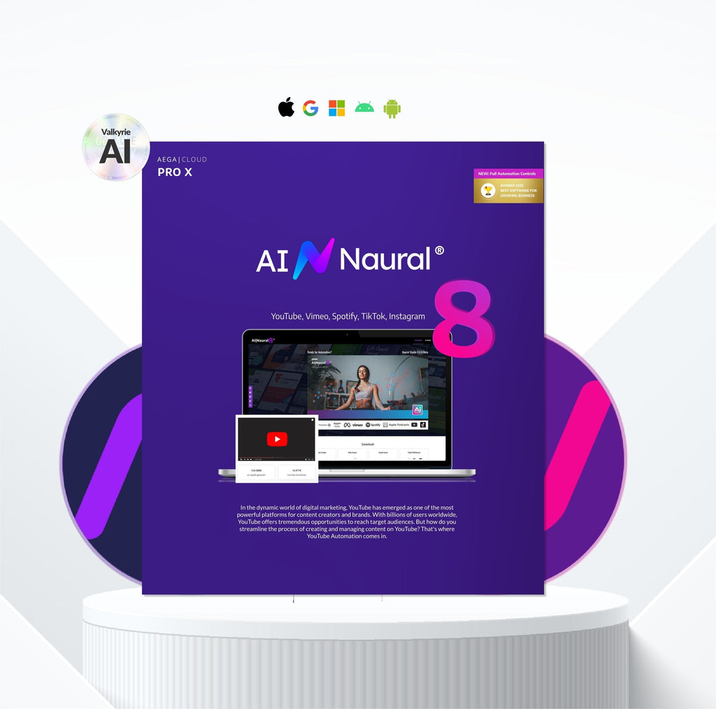 AI|Naural®8 - Social Automation Professional Edition mit KI - 3M Abo