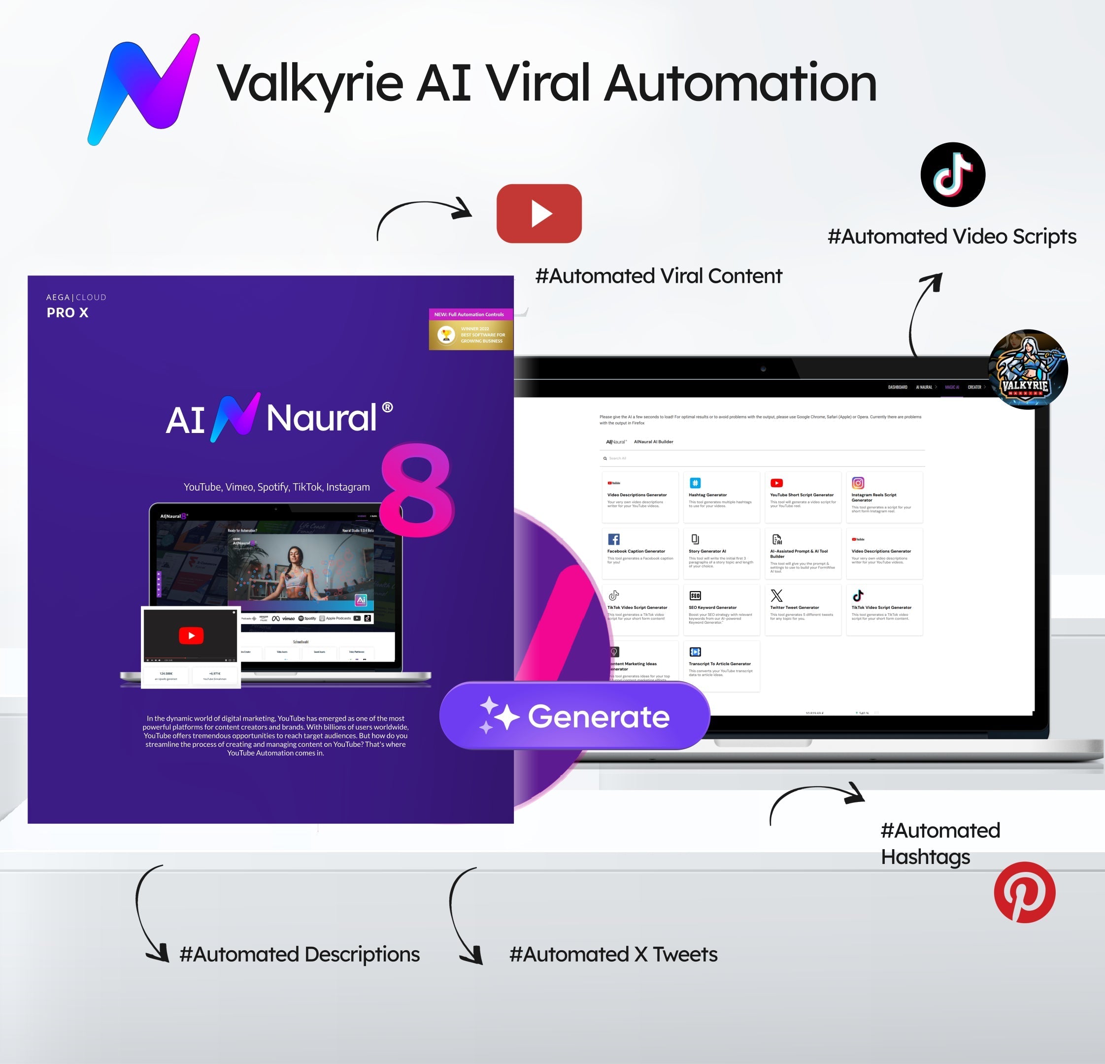 AI|Naural®8 - Social Automation Standard 2025 Edition mit KI, erweiterten Inhalten, Viral Engine