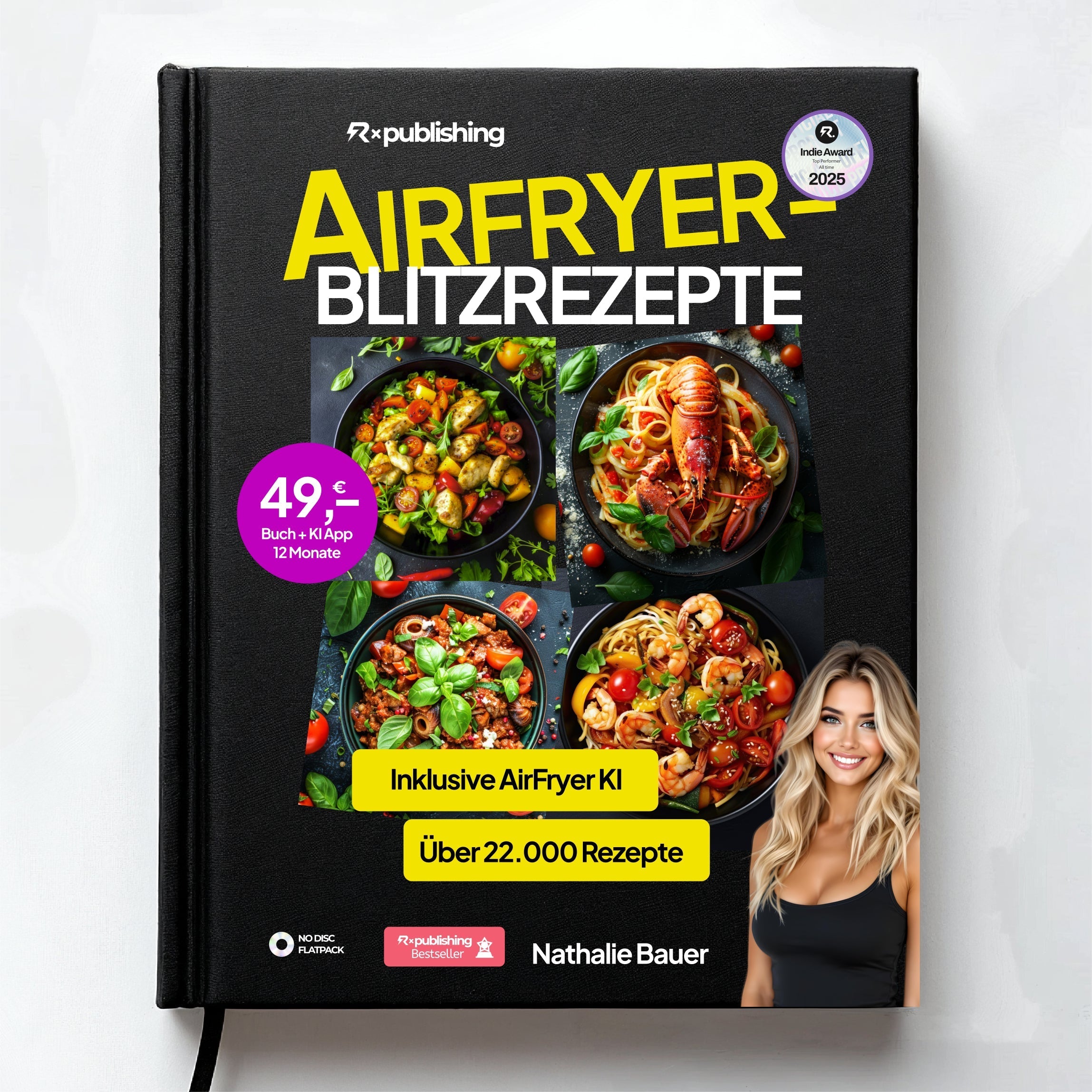 Neu, Limitiert: AirFryer Blitzrezepte+Band 1,2,3 & App. 22.000 Rezepte. 12 Monate on Demand + 3 Bücher