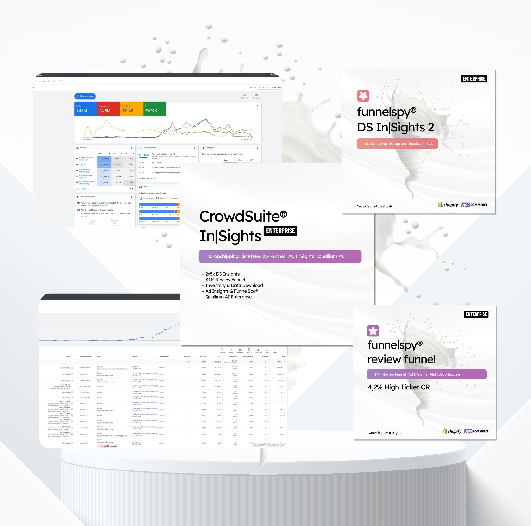 CrowdSuite® CSX In|Sights 265.000€ Dropshipping-Store Coaching Box