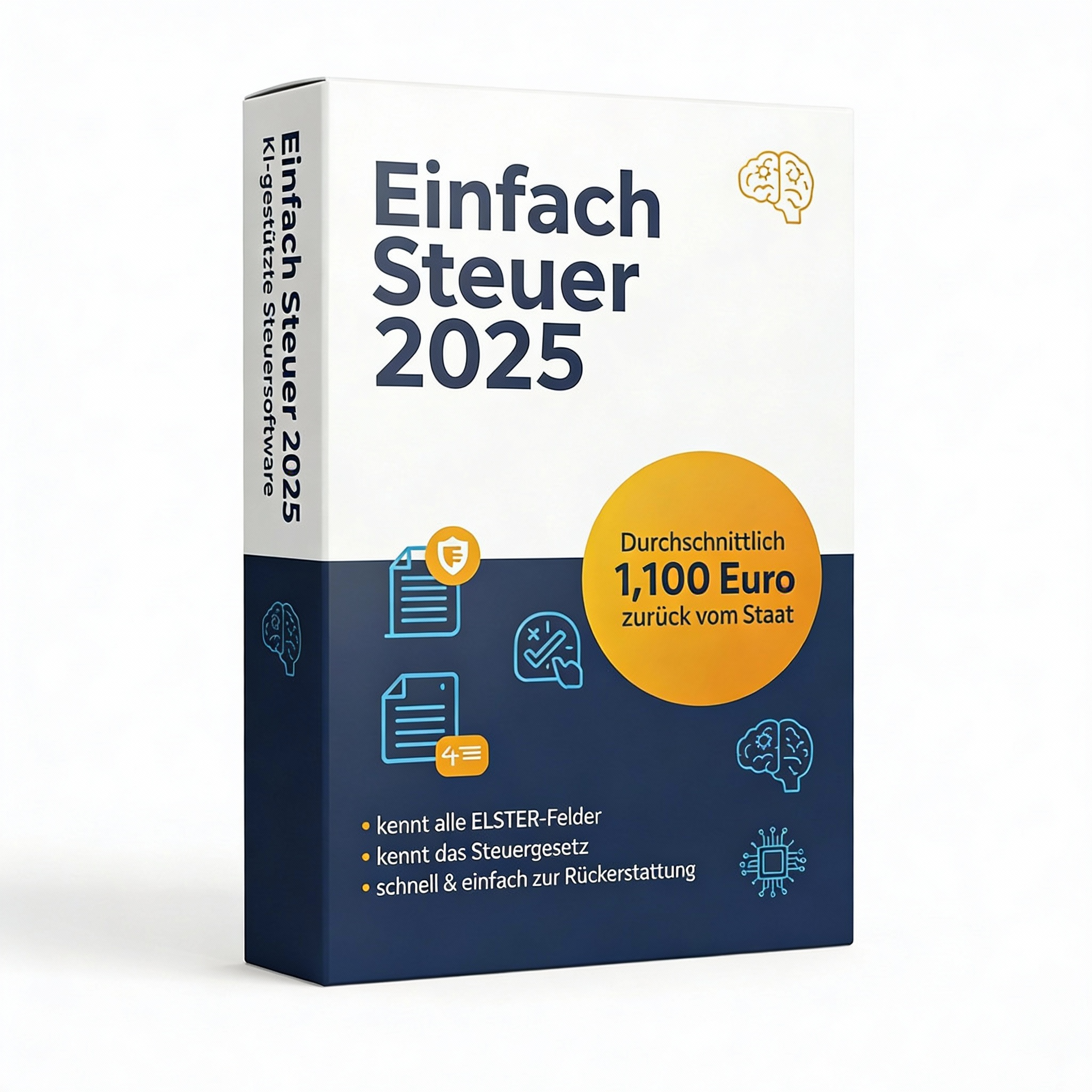 Einfach Steuer 2025 (Jahr 2025) - das mehrfach prämierte und KI gestützte Steuerprogramm für maximale Rückerstattung